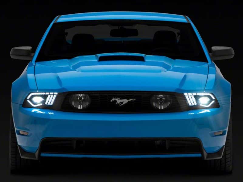 Raxiom — Raxiom 10-12 Ford Mustang w/ Factory Halogen LED Projector Headlights- Blk Housing (Clear Lens)
Headlights - view 12