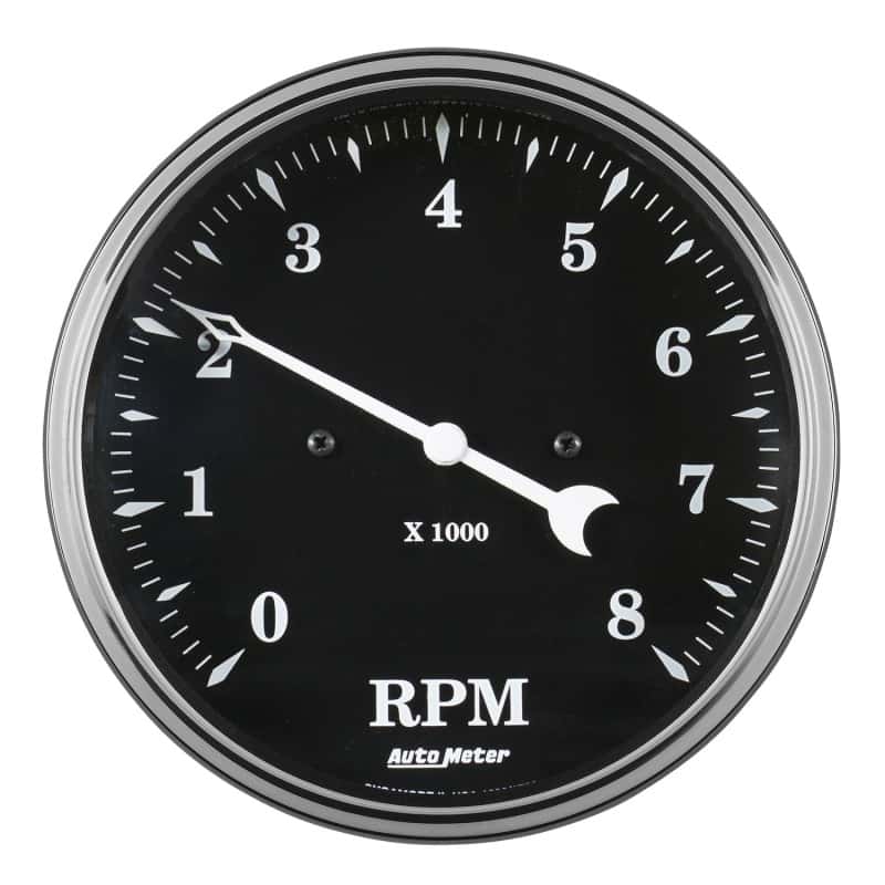 AutoMeter — Auto Meter Gauge Tachometer 5in 8k RPM In-Dash Old Tyme Black
5" TACH, 8,000 RPM, - view 1
