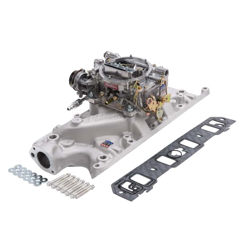 Edelbrock — Edelbrock Manifold And Carb Kit Performer Small Block Ford 289-302 Natural Finish
POWER PKG - view 6