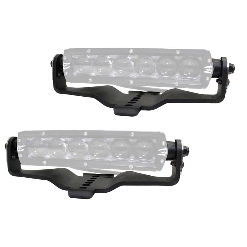 Go Rhino — Go Rhino 18-20 Jeep Wrangler JL/JLU/Gladiator JT Light Mount - Two 6in Single Row
Hood Hinge Mount - view 1
