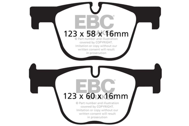 EBC — EBC 2017+ BMW 430 Coupe/Gran Coupe (F32/F33/F36) Bluestuff Rear Brake Pads
Disc Brake Pad - view 5