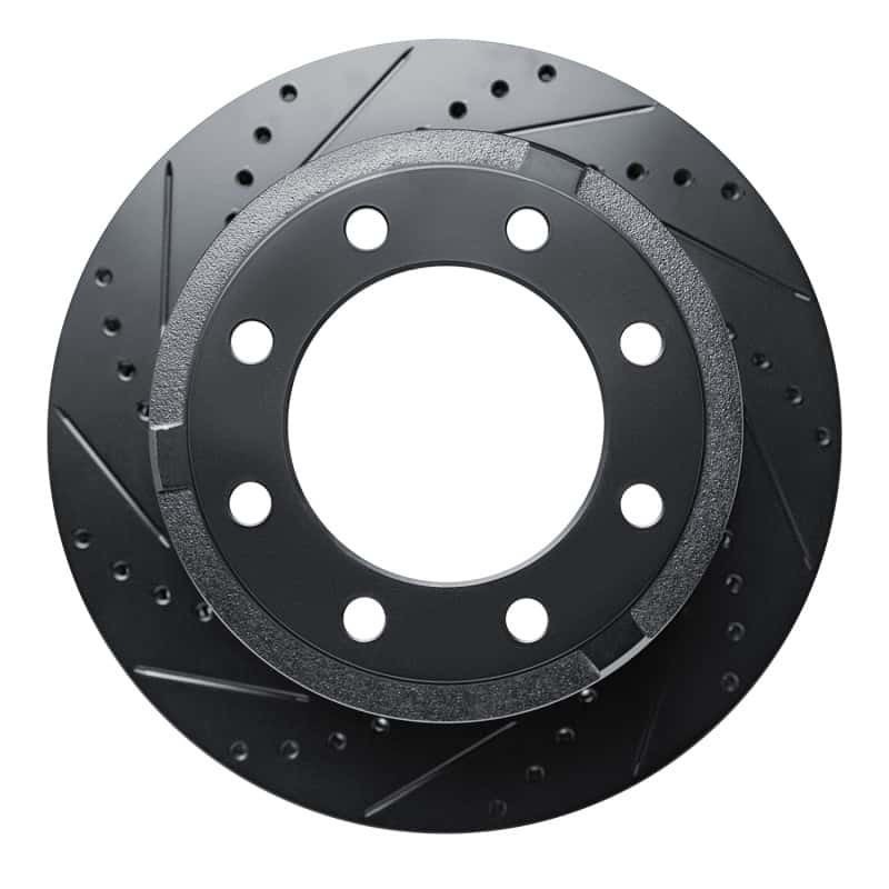 R1 Concepts — R1 11-22 Ford F-250 4WD (Super Duty) Rear Left Drilled & Slotted Black Brake Rotor
R1 Brake Rotor Drill - view 1