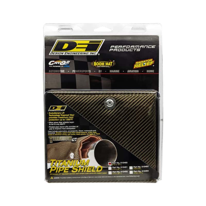DEI — DEI Pipe Shield w/Stainless Steel Clamps - 6in x 12in - Titanium
Exhaust Heat Shield - view 7