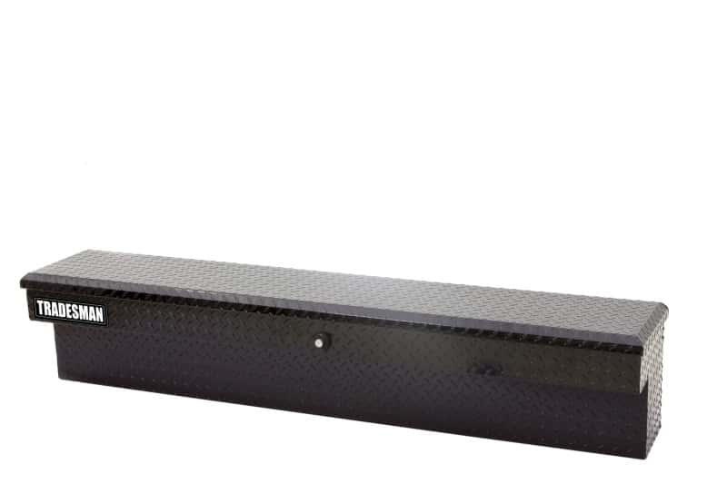 Tradesman — Tradesman Aluminum Side Bin Truck Tool Box w/Push Button (70in.) - Black - view 2