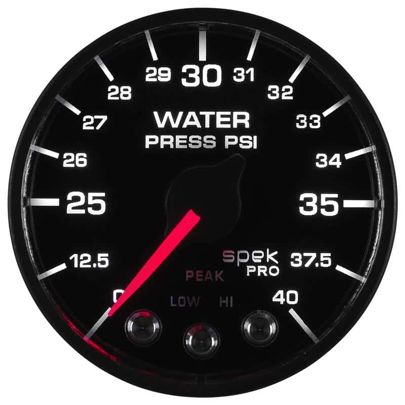 AutoMeter — Autometer Spek-Pro - Nascar 2-1/16in Water Press 0- 40 psi Bfb
GA 2" WP 40 BFB SPEK - view 5