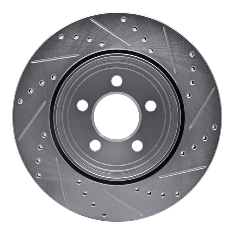 R1 Concepts — R1 05-23 Chrysler 300 Rear Left Drilled & Slotted Silver Brake Rotor
R1 Brake Rotor Drill - view 5