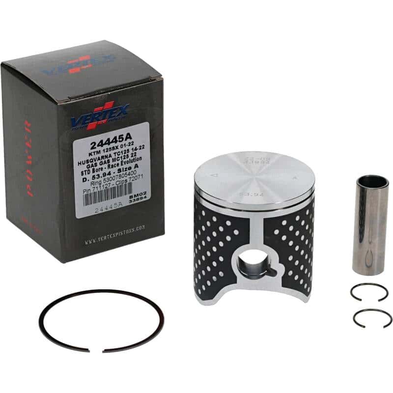 Vertex Pistons — Vertex Piston 01-24 KTM 125 SX 125cc Cast Race Evolution Piston Kit - view 2