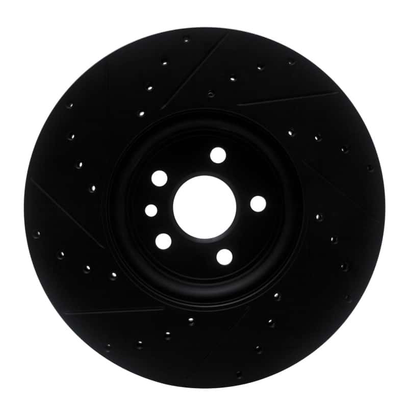 R1 Concepts — R1 2017-2020 Jaguar F-Pace Front Right Drilled & Slotted Black Brake Rotor
R1 Brake Rotor Drill - view 5