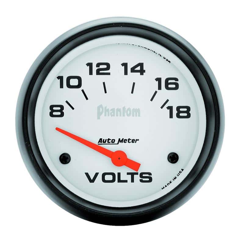 AutoMeter — Autometer Phantom 2-5/8in 8-18V SSE Voltmeter
2-5/8" VOLTMETER, 8- - view 2