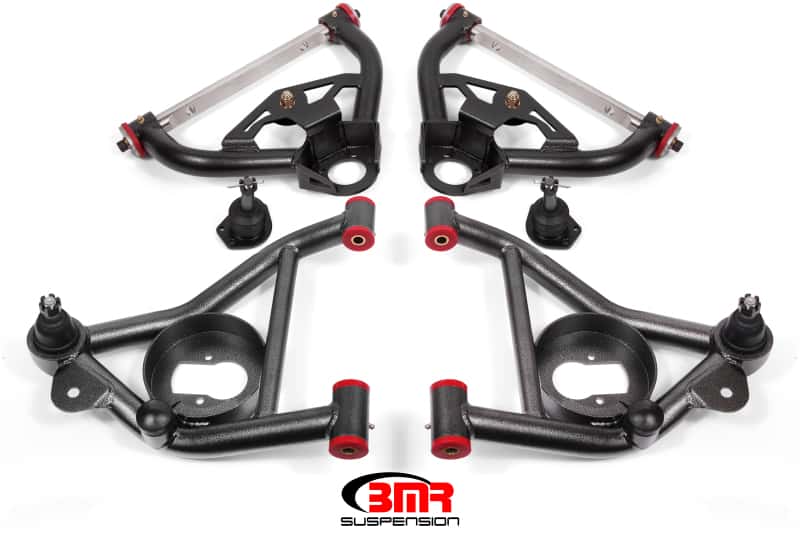 BMR Suspension — BMR 78-87 G-Body Upper And Lower A-Arm Kit - Black Hammertone
A-arm kit - view 1