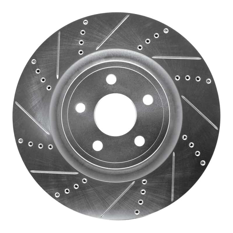 R1 Concepts — R1 2012-2025 Dodge Durango Front Left Drilled & Slotted Silver Brake Rotor
R1 Brake Rotor Drill - view 1