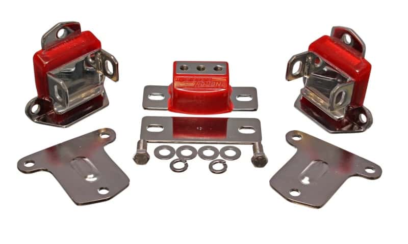 Energy Suspension — Energy Suspension 67-72 Chevrolet Camaro Red Motor and Transmission Mounts; Chrome Finish
Mtr/TransMntSet - view 2