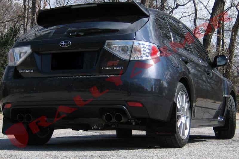 Rally Armor — Rally Armor 08-11 Subaru STI (Hatch Only) / 11-14 WRX (Hatch Only) Black UR Mud Flap w/Red Logo
Mud Flap - view 3