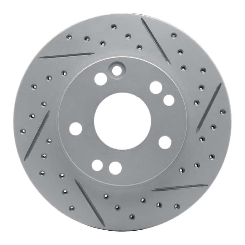 R1 Concepts — R1 87-93 Mercedes-Benz 190D Front Right Drilled & Slotted Geo-Carbon Rotor - view 1