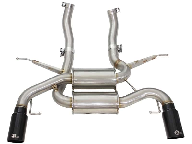 aFe — aFe MACHForce XP 2.5in Axle Back Stainless Exhaust w/ Black Tips 07-13 BMW 335i 3.0L L6 (E90/92) N55
Axle-Back Exhaust - view 2