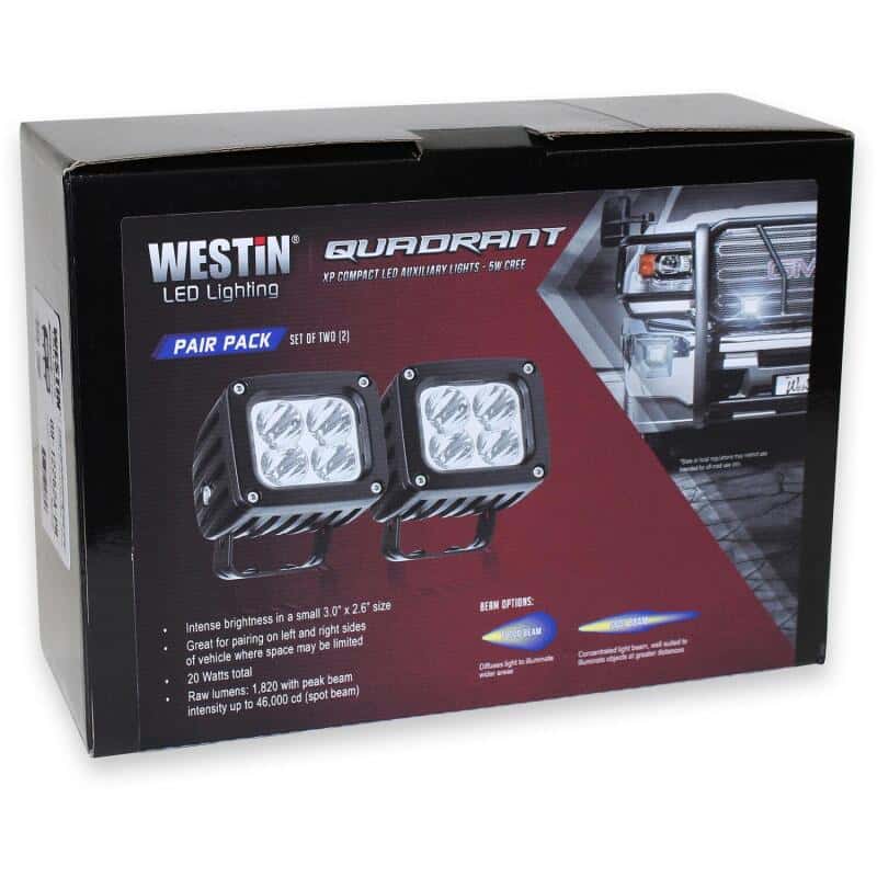 Westin — Westin Quadrant LED Auxiliary Light 3 inch x 2.5 inch Flood w/5W Cree (Set of 2) - Black
Offroad/Racing Lamp - view 3