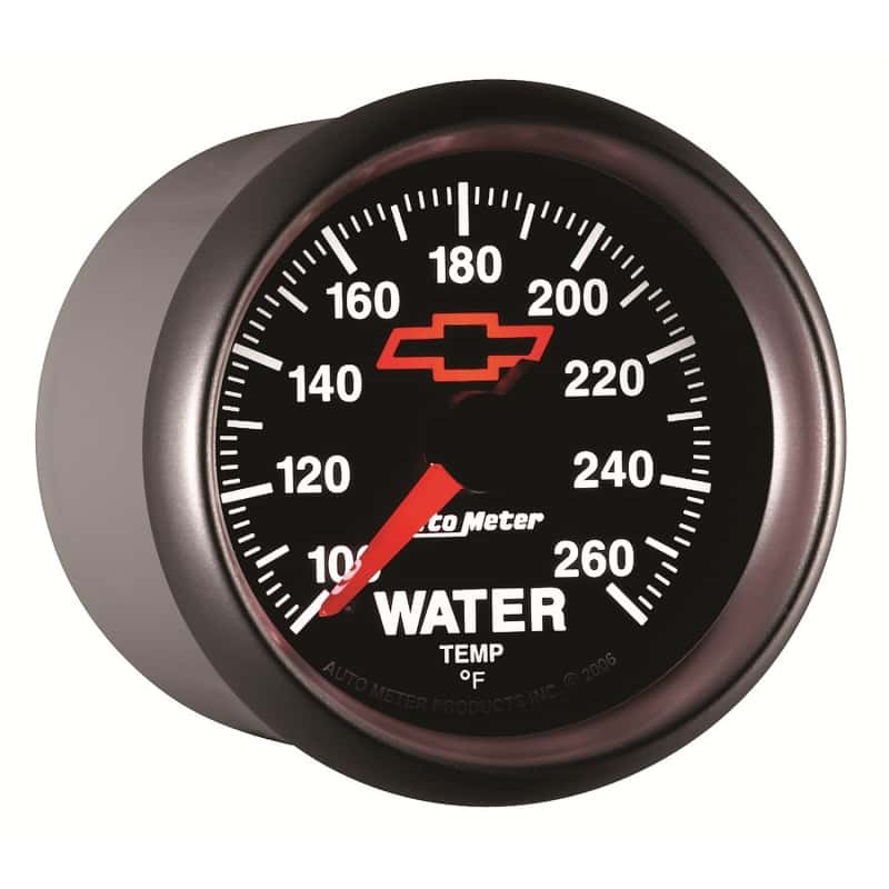 AutoMeter — AutoMeter Gauge Water Temp 2-1/16in. 100-260 Deg. F Digital Stepper Motor Chevy Red Bowtie Black
2-1/16" WATER TEMP, - view 9