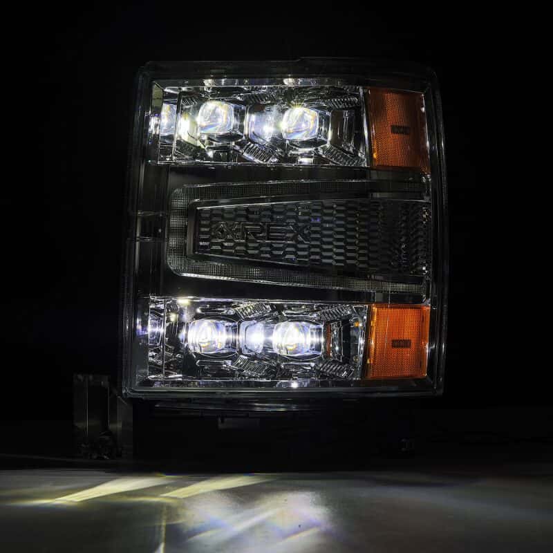 AlphaRex — AlphaRex 04-15 Chevy 1500HD NOVA-Series LED Proj Headlights Chrome w/Activ Light/Seq Signal & SB DRL
Projector Headlights - view 6