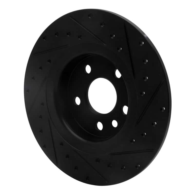R1 Concepts — R1 15-20 Jaguar E-Pace Rear Left Drilled & Slotted Black Brake Rotor
R1 Brake Rotor Drill - view 4