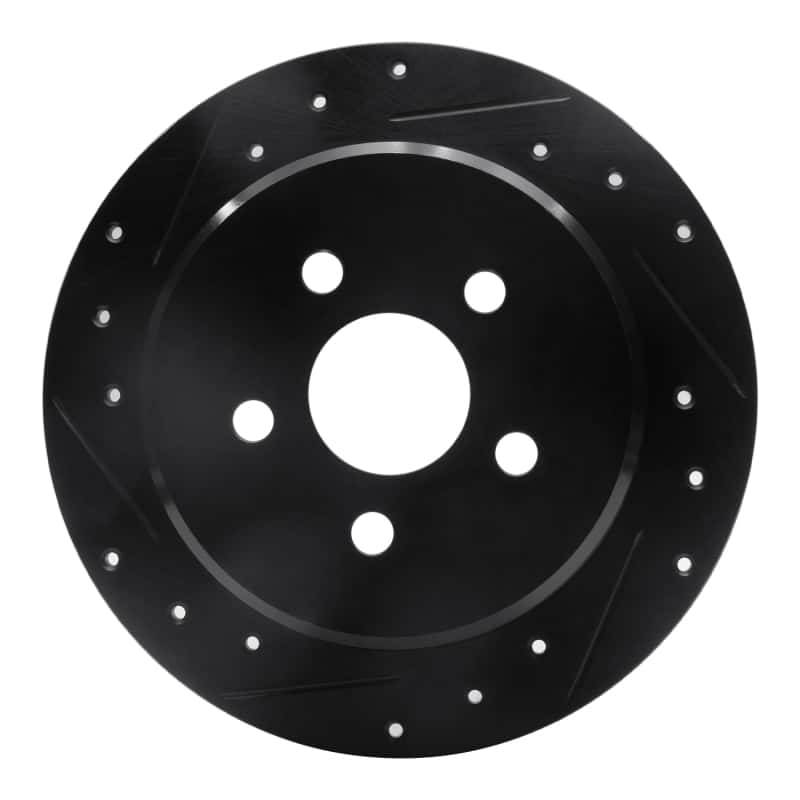 R1 Concepts — R1 95-07 Chrysler Sebring Rear Left Drilled & Slotted Black Brake Rotor
R1 Brake Rotor Drill - view 1