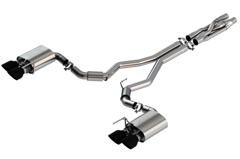Borla — Borla 2020 Ford GT500 5.2L AT 3in ATAK CatBack Exhaust w/ Black Chrome Tips
Cat-Back System - view 1