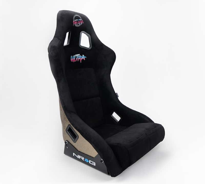 NRG — NRG FRP Bucket Seat ULTRA Edition - Large (Black Alcantara/Gold Glitter Back) - view 2