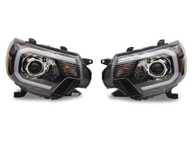 Raxiom — Raxiom 12-15 Toyota Tacoma Axial Projector Headlights w/ SEQL LED Bar- Blk Housing (Clear Lens)
Headlights - view 2