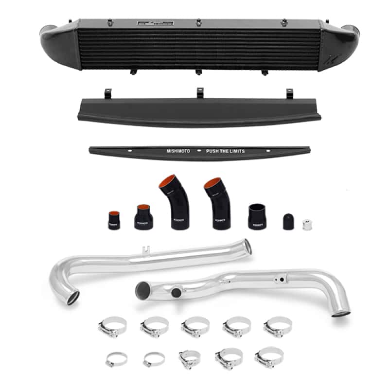 Mishimoto — Mishimoto 2014-2016 Ford Fiesta ST 1.6L Front Mount Intercooler (Black) Kit w/ Pipes (Silver) - view 4