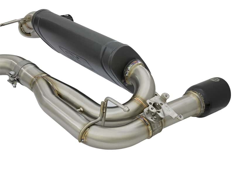 aFe — aFe MACHForce XP 16-17 BMW 340i/iX 440i/iX L6-3.0L (t) SS Axle-Back Exhaust w/Black Tip
Axle-Back Exhaust - view 4