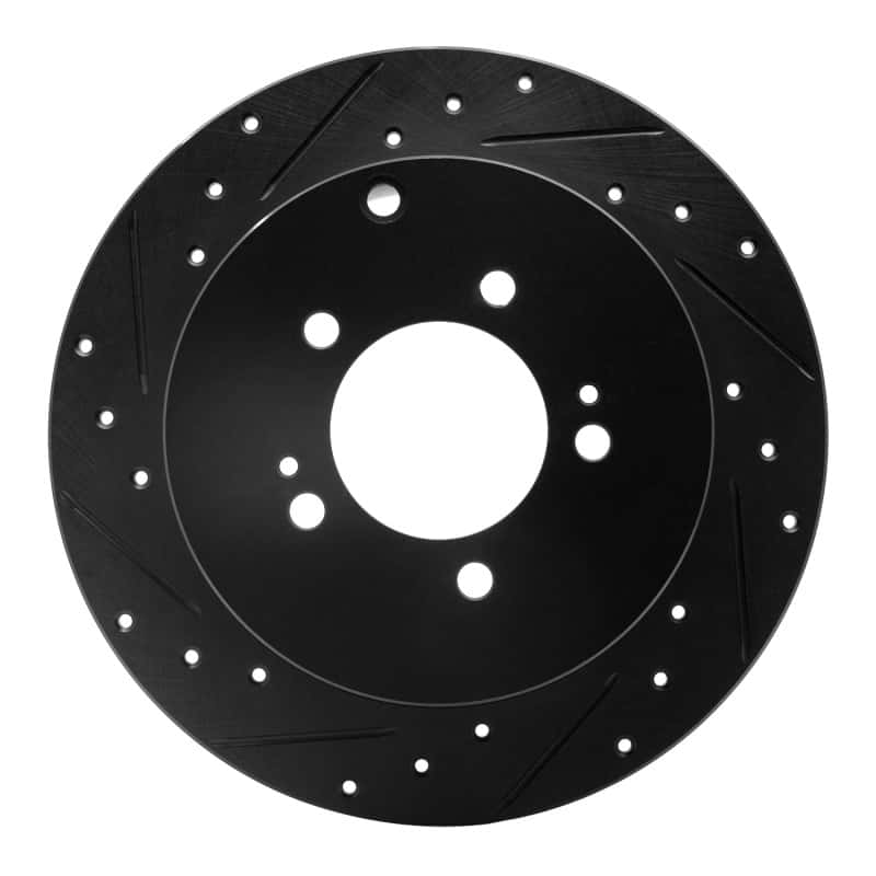 R1 Concepts — R1 07-15 Mitsubishi Outlander Rear Left Drilled & Slotted Black Brake Rotor
R1 Brake Rotor Drill - view 1