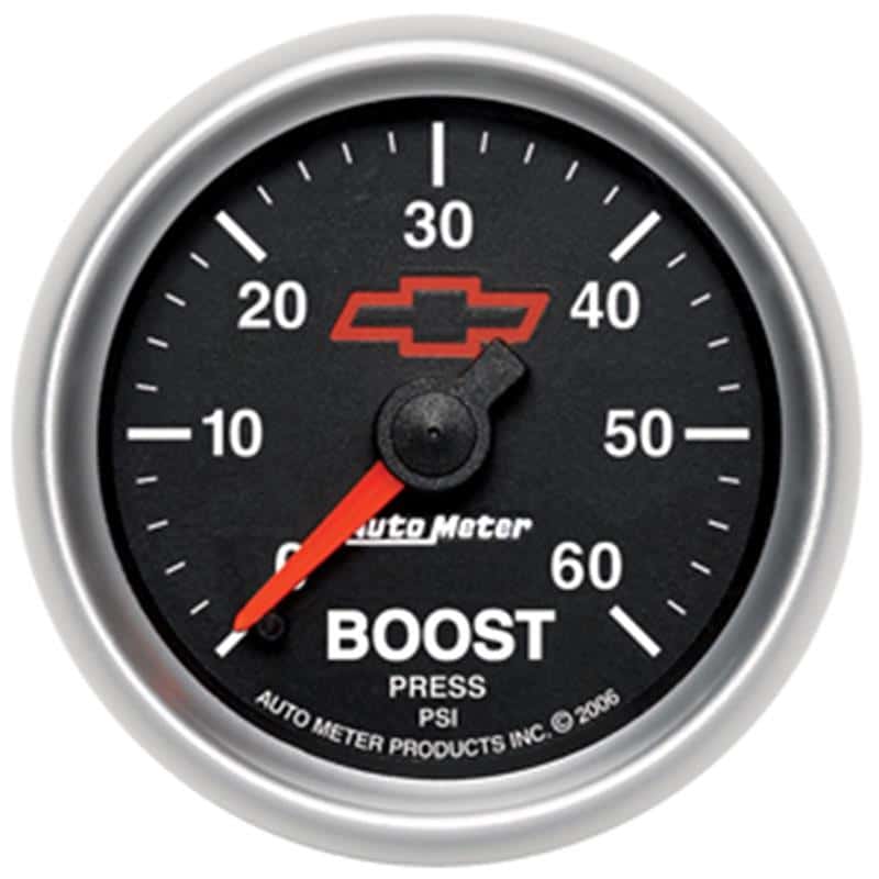 AutoMeter — Autometer GM Performance Parts 2-1/16in 0-60 PSI Mechanical Boost Gauge
2-1/16" BOOST, 0-60 - view 2