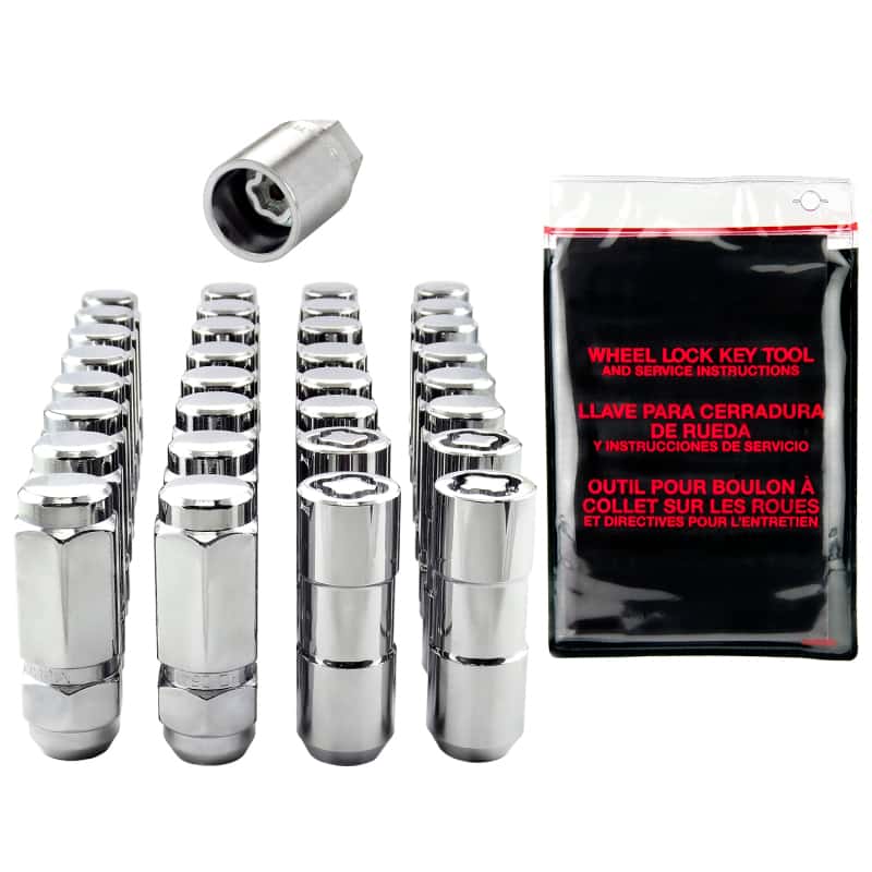 McGard — McGard 8 Lug Hex Install Kit w/Locks (Cone Seat Nut / Duplex) 9/16-18 / 7/8 Hex / 2.5in L - Chrome - view 5