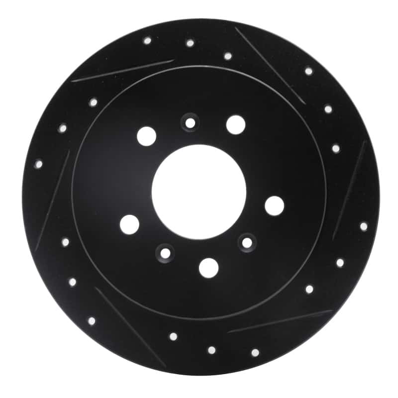 R1 Concepts — R1 06-10 Buick LaCrosse Rear Right Drilled & Slotted Black Brake Rotor
R1 Brake Rotor Drill - view 1