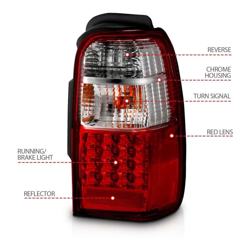 ANZO — ANZO 2001-2002 Toyota 4 Runner LED Taillights Red/Clear
TailLightSet - view 5