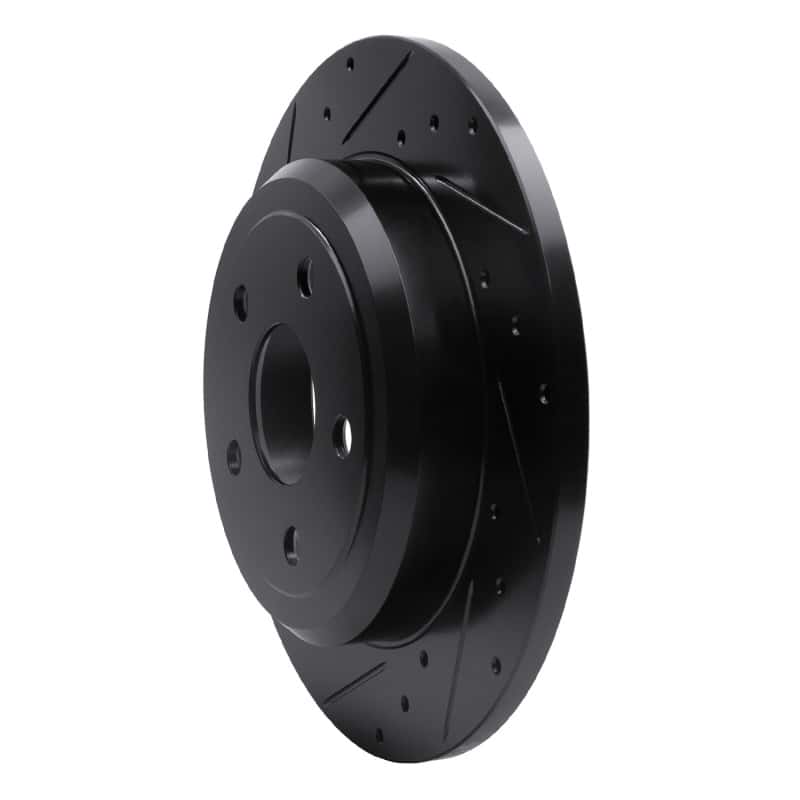R1 Concepts — R1 11-22 Dodge Durango Rear Left Drilled & Slotted Black Brake Rotor
R1 Brake Rotor Drill - view 2