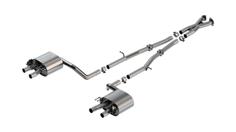 Borla — Borla 22-23 Kia Stinger 3.3L V6 Turbo 2.25in Pipe Dia Dual Split Rear Exit S-Type Cat-Back Exhaust
Cat-Back System - view 4