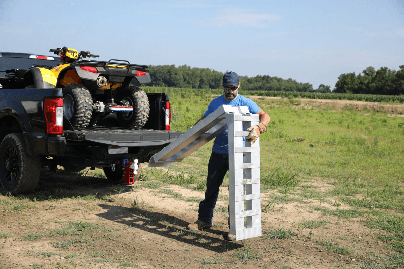 GEN-Y Hitch — Gen-Y Heavy-Duty 8ft Aluminum Foldable Loading Ramps 15in x 96in 3K Capacity Per Ramp - Pair
Aluminum Ramp - view 4
