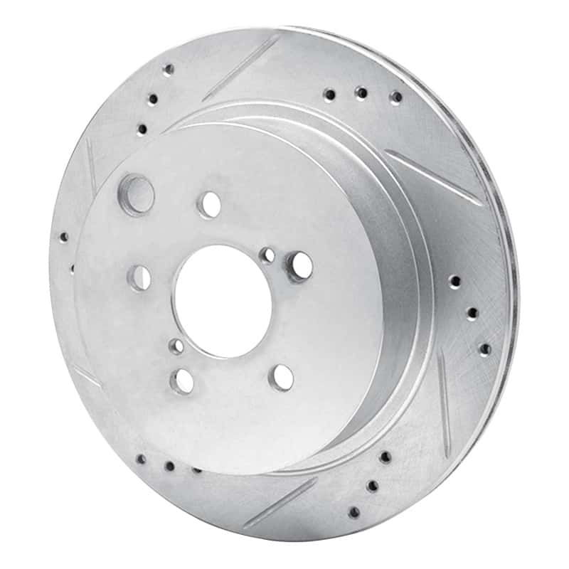 R1 Concepts — R1 14-18 Subaru Forester Rear Left Drilled & Slotted Silver Brake Rotor
R1 Brake Rotor Drill - view 2