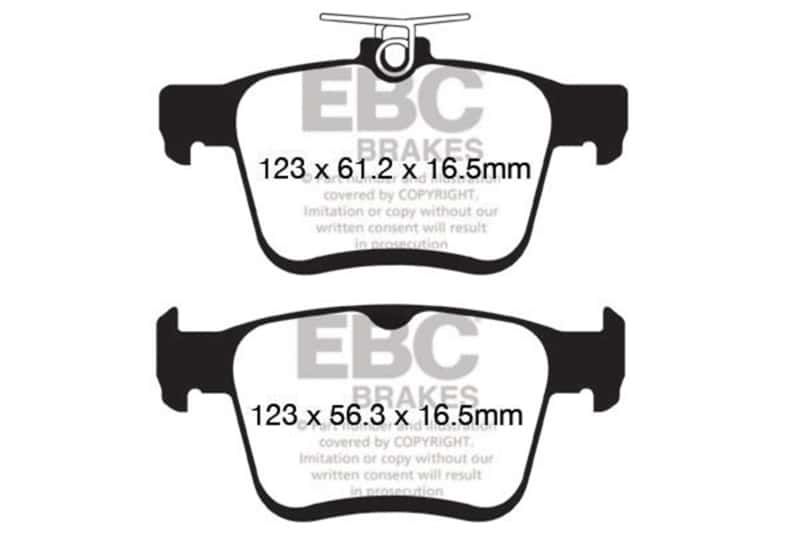 EBC — EBC 2015+ Volkswagen GTI/Golf R (Mk7) Bluestuff Rear Brake Pads
Disc Brake Pad - view 4