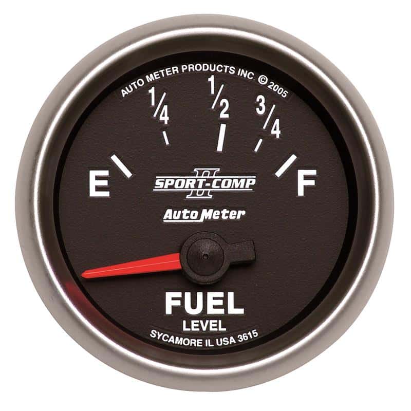 AutoMeter — Autometer Sport-Comp II 52mm 73-10 ohms Short Sweep Electronic Fuel Level Gauge
2-1/16" FUEL LEVEL, - view 2