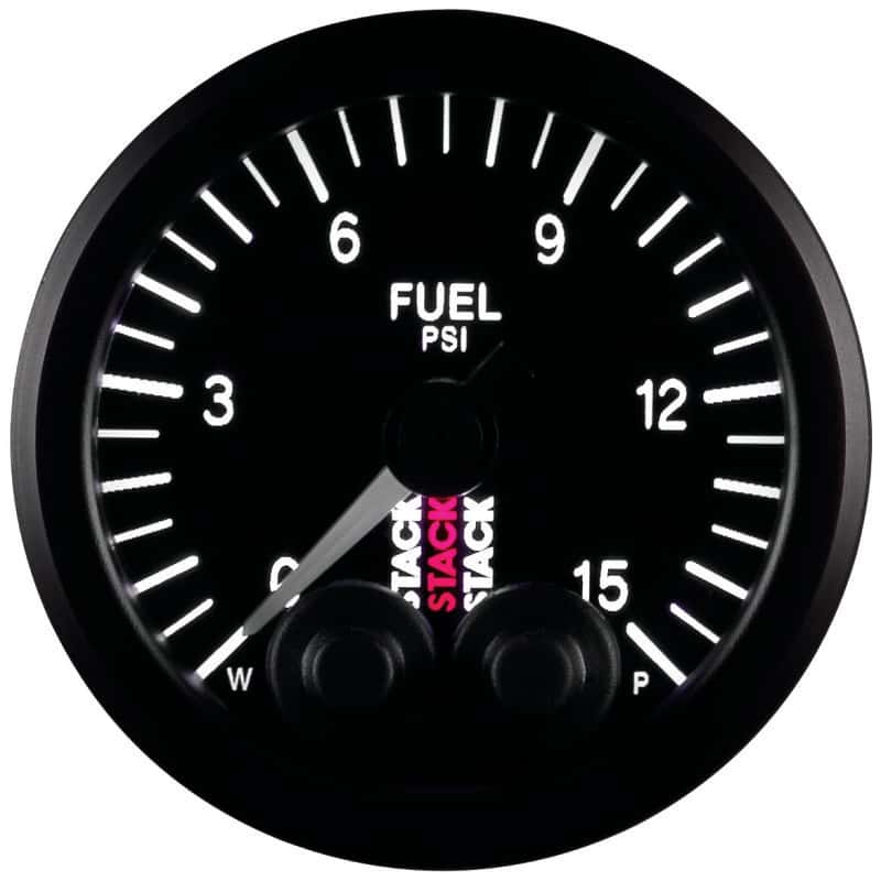 AutoMeter — Autometer Stack 52mm 0-15 PSI 1/8in NPTF Male Pro-Control Fuel Pressure Gauge - Black
Ga FuelP PC Bk 15psi - view 1