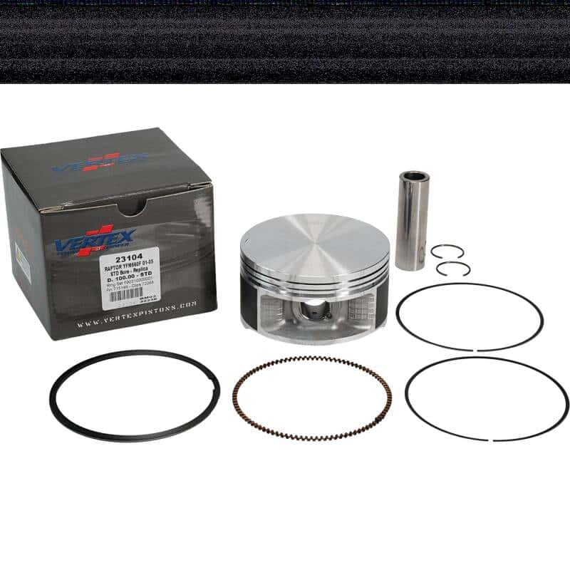 Vertex Pistons — Vertex Piston 02-08 Yamaha YFM 660 F Grizzly 4x4 660cc Cast Replica Piston Kit - view 3