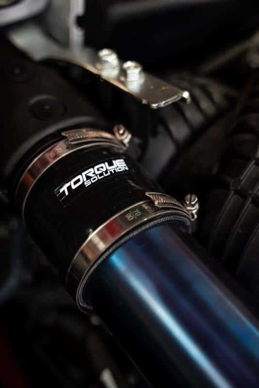 Torque Solution — Torque Solution 2022+ Subaru WRX / 19-23 Subaru Ascent Titanium Top Mount Charge Pipe - Burnt Blue - view 5
