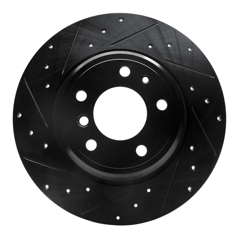 R1 Concepts — R1 91-01 BMW 740IL Rear Left Drilled & Slotted Black Brake Rotor
R1 Brake Rotor Drill - view 1