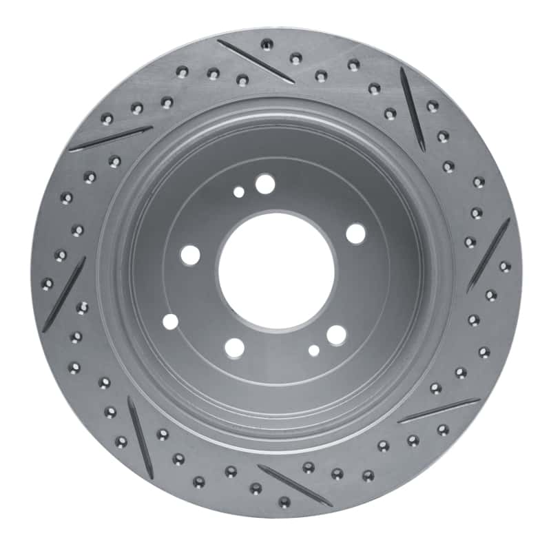 R1 Concepts — R1 16-22 Hyundai Tucson Rear Left Drilled & Slotted Geo-Carbon Rotor - view 5