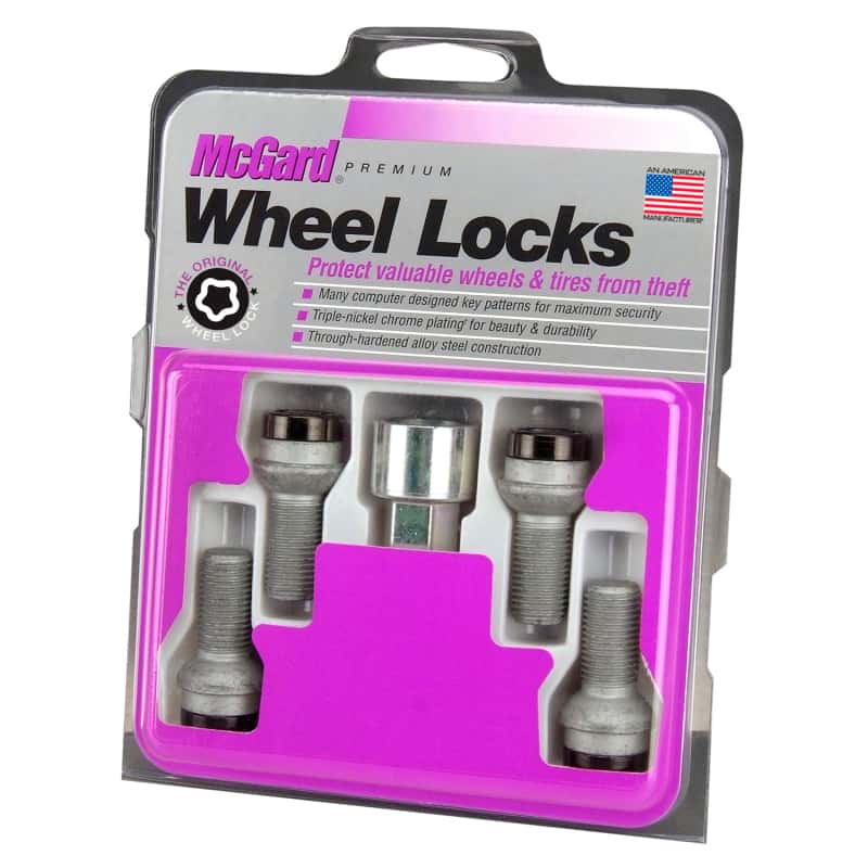 McGard — McGard Wheel Lock Bolt Set - 4pk. (Radius Seat) M14X1.5 / 17mm Hex / 27.0mm Shank Length - Black - view 6
