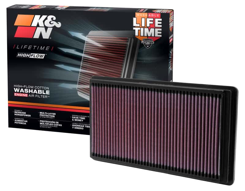 K&N Engineering — K&N Replacement Air Filter LINCOLN LS 00-06; JAG S-TYPE 99-08; FORD T-BIRD 02-05
Replacement Air Filt
Air Filter - view 3