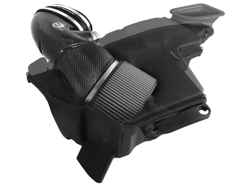 aFe — aFe MagnumFORCE Carbon Fiber Air Intake System Stage-2 Pro DRY S 08-13 BMW M3 (E9X) V8 4.0L
Black Series Intake - view 3