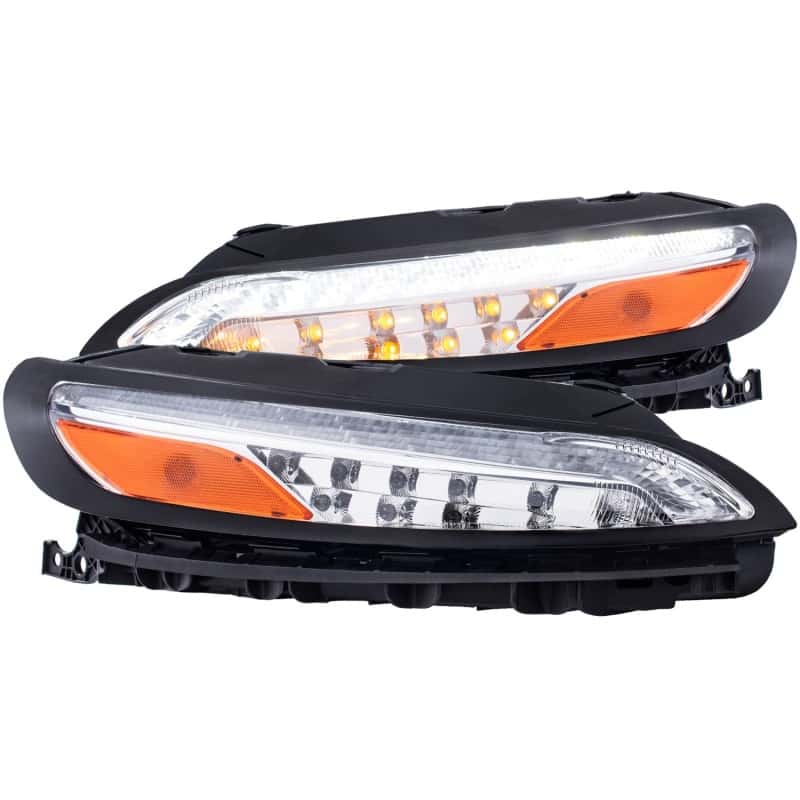 ANZO — ANZO 2014-2016 Jeep Cherokee LED Parking Lights Chrome w/ Amber Reflector
TurnSignalPkLtAssy - view 1