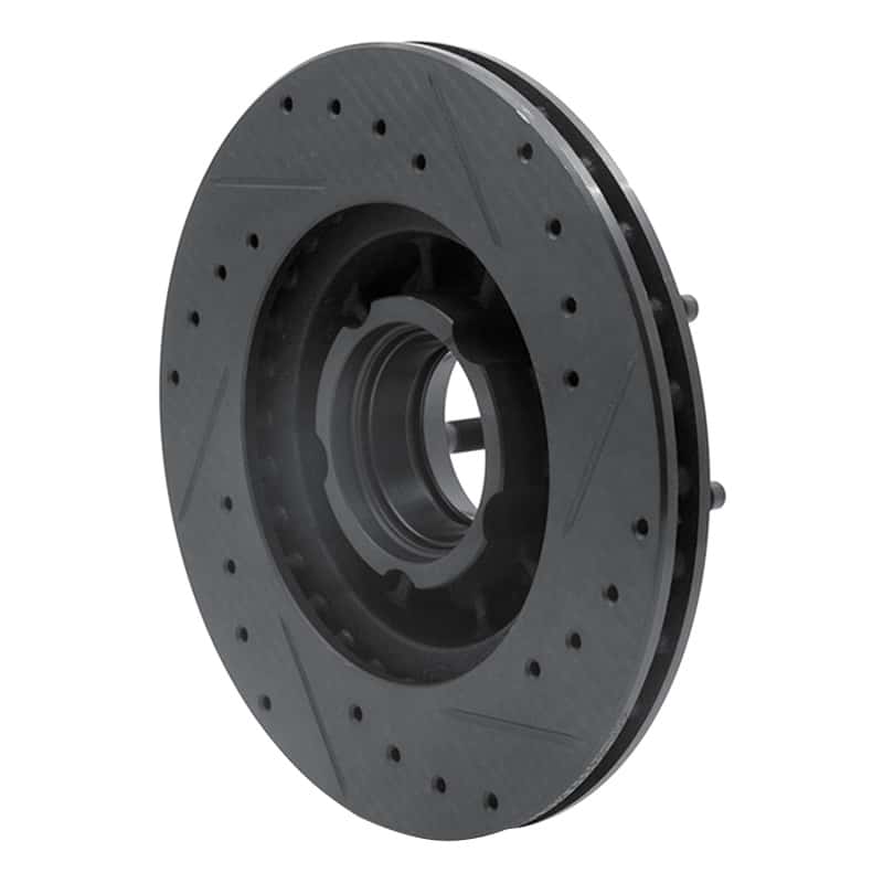 R1 Concepts — R1 90-94 Ford Explorer Front Left Drilled & Slotted Black Brake Rotor
R1 Brake Rotor Drill - view 4